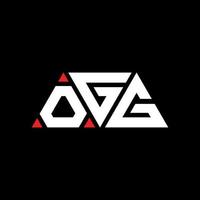 Ogg-Dreieck-Buchstaben-Logo-Design mit Dreiecksform. Ogg-Dreieck-Logo-Design-Monogramm. Ogg-Dreieck-Vektor-Logo-Vorlage mit roter Farbe. ogg dreieckiges Logo einfaches, elegantes und luxuriöses Logo. ogg vektor