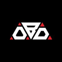 OBD-Dreieck-Buchstaben-Logo-Design mit Dreiecksform. OBD-Dreieck-Logo-Design-Monogramm. OBD-Dreieck-Vektor-Logo-Vorlage mit roter Farbe. Obd dreieckiges Logo einfaches, elegantes und luxuriöses Logo. obd vektor