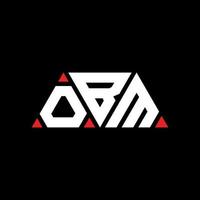 Obm-Dreieck-Buchstaben-Logo-Design mit Dreiecksform. Obm-Dreieck-Logo-Design-Monogramm. Obm-Dreieck-Vektor-Logo-Vorlage mit roter Farbe. Obm dreieckiges Logo einfaches, elegantes und luxuriöses Logo. obm vektor