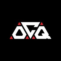 ocq-Dreieck-Buchstaben-Logo-Design mit Dreiecksform. ocq-Dreieck-Logo-Design-Monogramm. ocq-Dreieck-Vektor-Logo-Vorlage mit roter Farbe. ocq dreieckiges Logo einfaches, elegantes und luxuriöses Logo. Belegung vektor
