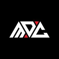 mdc-Dreieck-Buchstaben-Logo-Design mit Dreiecksform. MDC-Dreieck-Logo-Design-Monogramm. MDC-Dreieck-Vektor-Logo-Vorlage mit roter Farbe. mdc dreieckiges Logo einfaches, elegantes und luxuriöses Logo. mdc vektor