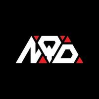 nqd-Dreieck-Buchstaben-Logo-Design mit Dreiecksform. nqd-Dreieck-Logo-Design-Monogramm. nqd-Dreieck-Vektor-Logo-Vorlage mit roter Farbe. nqd dreieckiges Logo einfaches, elegantes und luxuriöses Logo. nqd vektor
