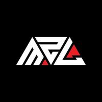 MZL-Dreieck-Buchstaben-Logo-Design mit Dreiecksform. Mzl-Dreieck-Logo-Design-Monogramm. mzl-Dreieck-Vektor-Logo-Vorlage mit roter Farbe. mzl dreieckiges Logo einfaches, elegantes und luxuriöses Logo. mzl vektor
