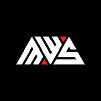 mws Dreiecksbuchstaben-Logo-Design mit Dreiecksform. mws-Dreieck-Logo-Design-Monogramm. mws-Dreieck-Vektor-Logo-Vorlage mit roter Farbe. mws dreieckiges Logo einfaches, elegantes und luxuriöses Logo. mws vektor