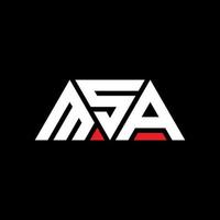 MSA-Dreieck-Buchstaben-Logo-Design mit Dreiecksform. MSA-Dreieck-Logo-Design-Monogramm. MSA-Dreieck-Vektor-Logo-Vorlage mit roter Farbe. msa dreieckiges logo einfaches, elegantes und luxuriöses logo. msa vektor