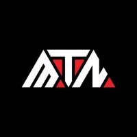 mtn-Dreieck-Buchstaben-Logo-Design mit Dreiecksform. mtn dreieck logo design monogramm. MTN-Dreieck-Vektor-Logo-Vorlage mit roter Farbe. mtn dreieckiges Logo einfaches, elegantes und luxuriöses Logo. mtn vektor