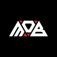 Mob-Dreieck-Buchstaben-Logo-Design mit Dreiecksform. Mob-Dreieck-Logo-Design-Monogramm. Mob-Dreieck-Vektor-Logo-Vorlage mit roter Farbe. mob dreieckiges logo einfaches, elegantes und luxuriöses logo. Mob vektor