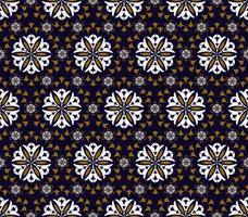 ethnische Vintage-Farbe geometrische Blumenform nahtloser Hintergrund. elegantes Design mit Stickoberflächenmustern. Verwendung für Stoffe, Textilien, Innendekorationselemente, Polster, Verpackungen. vektor