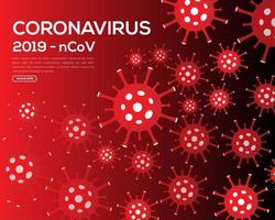 rotes Coronavirus-Infektionsplakat vektor