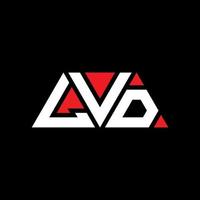Lvd-Dreieck-Buchstaben-Logo-Design mit Dreiecksform. Lvd-Dreieck-Logo-Design-Monogramm. Lvd-Dreieck-Vektor-Logo-Vorlage mit roter Farbe. lvd dreieckiges logo einfaches, elegantes und luxuriöses logo. lvd vektor
