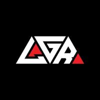 Lgr-Dreieck-Buchstaben-Logo-Design mit Dreiecksform. Lgr-Dreieck-Logo-Design-Monogramm. Lgr-Dreieck-Vektor-Logo-Vorlage mit roter Farbe. lgr dreieckiges logo einfaches, elegantes und luxuriöses logo. lg vektor