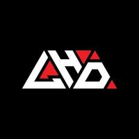 LHD-Dreieck-Buchstaben-Logo-Design mit Dreiecksform. LHD-Dreieck-Logo-Design-Monogramm. LHD-Dreieck-Vektor-Logo-Vorlage mit roter Farbe. lhd dreieckiges logo einfaches, elegantes und luxuriöses logo. lhd vektor