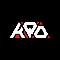 kqo-Dreieck-Buchstaben-Logo-Design mit Dreiecksform. Kqo-Dreieck-Logo-Design-Monogramm. kqo-Dreieck-Vektor-Logo-Vorlage mit roter Farbe. kqo dreieckiges Logo einfaches, elegantes und luxuriöses Logo. kqo vektor