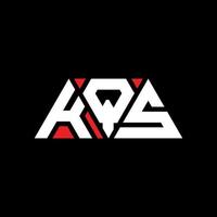 kqs-Dreieck-Buchstaben-Logo-Design mit Dreiecksform. kqs-Dreieck-Logo-Design-Monogramm. kqs-Dreieck-Vektor-Logo-Vorlage mit roter Farbe. kqs dreieckiges Logo einfaches, elegantes und luxuriöses Logo. kqs vektor