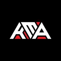 kma-Dreieck-Buchstaben-Logo-Design mit Dreiecksform. kma-Dreieck-Logo-Design-Monogramm. kma-Dreieck-Vektor-Logo-Vorlage mit roter Farbe. kma dreieckiges Logo einfaches, elegantes und luxuriöses Logo. km vektor