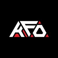kfo-Dreieck-Buchstaben-Logo-Design mit Dreiecksform. kfo-Dreieck-Logo-Design-Monogramm. KFO-Dreieck-Vektor-Logo-Vorlage mit roter Farbe. kfo dreieckiges Logo einfaches, elegantes und luxuriöses Logo. kfo vektor