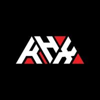 khx-Dreieck-Buchstaben-Logo-Design mit Dreiecksform. khx-Dreieck-Logo-Design-Monogramm. khx-Dreieck-Vektor-Logo-Vorlage mit roter Farbe. khx dreieckiges Logo einfaches, elegantes und luxuriöses Logo. khx vektor
