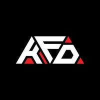 kfd-Dreieck-Buchstaben-Logo-Design mit Dreiecksform. kfd-Dreieck-Logo-Design-Monogramm. kfd-Dreieck-Vektor-Logo-Vorlage mit roter Farbe. kfd dreieckiges Logo einfaches, elegantes und luxuriöses Logo. kfd vektor