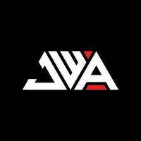 JWA-Dreieck-Buchstaben-Logo-Design mit Dreiecksform. JWA-Dreieck-Logo-Design-Monogramm. JWA-Dreieck-Vektor-Logo-Vorlage mit roter Farbe. jwa dreieckiges Logo einfaches, elegantes und luxuriöses Logo. jwa vektor