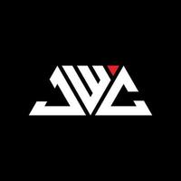jwc triangel bokstavslogotypdesign med triangelform. jwc triangel logotyp design monogram. jwc triangel vektor logotyp mall med röd färg. jwc triangulär logotyp enkel, elegant och lyxig logotyp. jwc