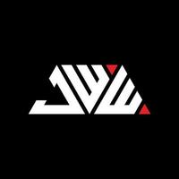 jww-Dreieck-Buchstaben-Logo-Design mit Dreiecksform. jww-Dreieck-Logo-Design-Monogramm. jww dreieck vektor logo vorlage mit roter farbe. jww dreieckiges Logo einfaches, elegantes und luxuriöses Logo. jww