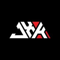 jxk Dreiecksbuchstaben-Logo-Design mit Dreiecksform. JXK-Dreieck-Logo-Design-Monogramm. jxk-Dreieck-Vektor-Logo-Vorlage mit roter Farbe. jxk dreieckiges Logo einfaches, elegantes und luxuriöses Logo. jxk vektor