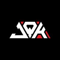 jqk Dreiecksbuchstaben-Logo-Design mit Dreiecksform. JQK-Dreieck-Logo-Design-Monogramm. JQK-Dreieck-Vektor-Logo-Vorlage mit roter Farbe. jqk dreieckiges Logo einfaches, elegantes und luxuriöses Logo. jqk vektor