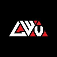 Lwv-Dreieck-Buchstaben-Logo-Design mit Dreiecksform. Lwv-Dreieck-Logo-Design-Monogramm. Lwv-Dreieck-Vektor-Logo-Vorlage mit roter Farbe. lwv dreieckiges Logo einfaches, elegantes und luxuriöses Logo. vektor