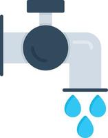flaches Symbol für Wasser sparen vektor