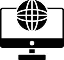 lcd-Globe-Glyphe-Symbol vektor