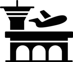 Flughafen-Glyphe-Symbol vektor
