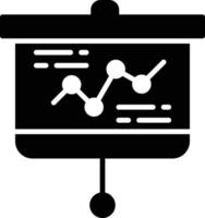 Glyphensymbol für die Datenanalyse vektor