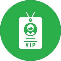 vip pass glyph cirkel flerfärgad vektor