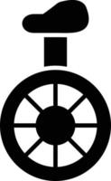 Einrad-Glyphe-Symbol vektor