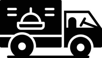Glyphen-Symbol für Lieferwagen vektor