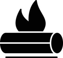 Lagerfeuer-Glyphe-Symbol vektor