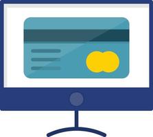 online betalning platt ikon vektor
