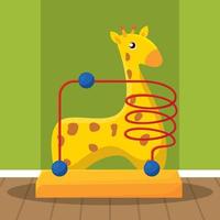 hintergrund giraffe spielzeug kind genießen vektorillustration vektor