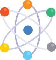 Atomlinie Kreis mehrfarbig vektor