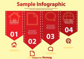 Rot Einfache Infografie Vektoren