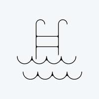 Symbol schwimmen. geeignet für gesundes Symbol. Glyphen-Stil. einfaches Design editierbar. Design-Vorlagenvektor. einfache Abbildung vektor