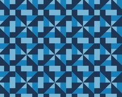 geometrisches abstraktes nahtloses blaues Farbmuster, Hintergrund vektor