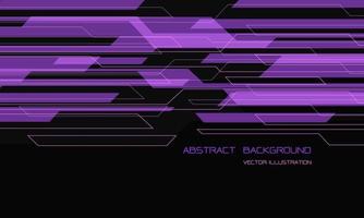 abstrakt lila cybergeometrisk överlappning på svart med tomt utrymme för textdesign modern lyxteknologi futuristisk bakgrund vektor