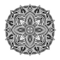 grafische runde traditionelle Mandala abstrakt in weißem background.boho indischen shape.ethnic orientalischen Stil isoliert. vektor