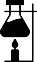 Chemie-Kerzen-Glyphe-Symbol vektor
