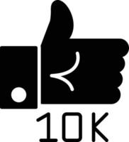 10k glyfikon vektor