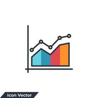 graf ikon logotyp vektor illustration. diagram symbol mall för grafik och webbdesign samling