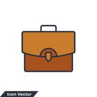 Aktenkoffer-Symbol-Logo-Vektor-Illustration. Portfolio-Symbolvorlage für Grafik- und Webdesign-Sammlung
