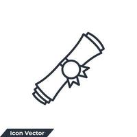 Diplom-Symbol-Logo-Vektor-Illustration. zertifikatsymbolvorlage für grafik- und webdesignsammlung vektor