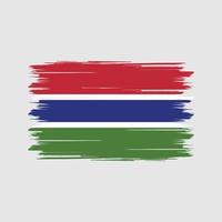 Bürste mit Gambia-Flagge. Nationalflagge vektor